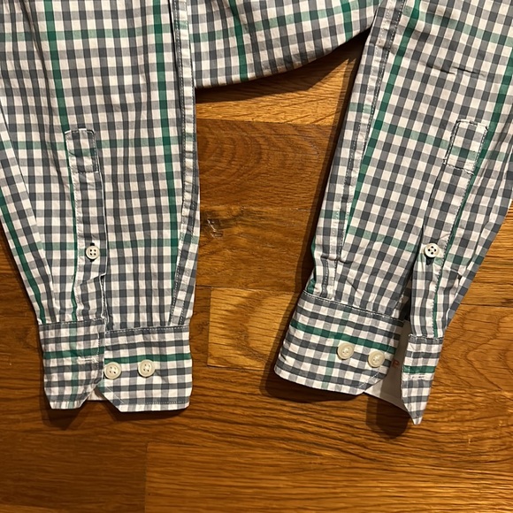 Thomas Pink - Casual Button Down Shirt - Size XS - Green / Gray Gingham - Picture 10 of 13